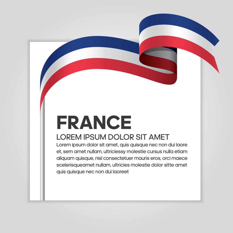 francia onda astratta bandiera nastro vettore