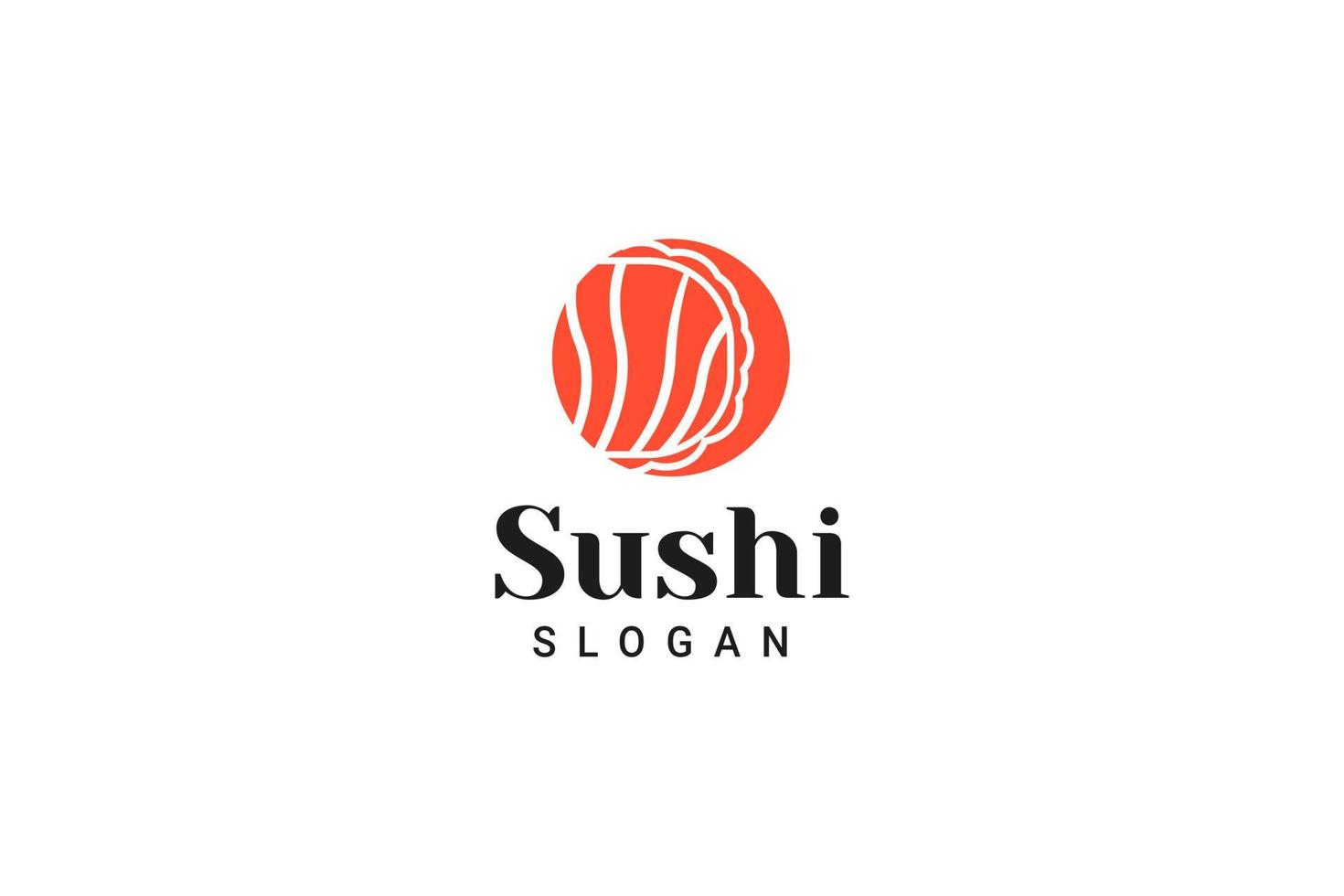 Sushi logo giapponese cibo ristorante design ispirazione modello vettore