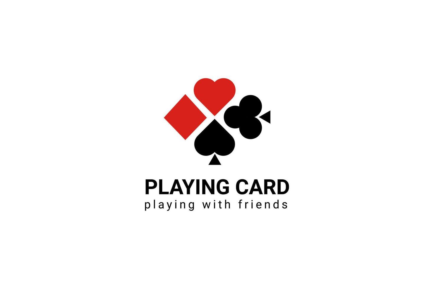 giocando carta poker gioco logo vettore icona illustrazione