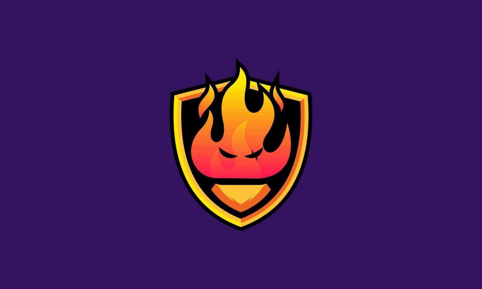 fuoco gioco logo modello vettore