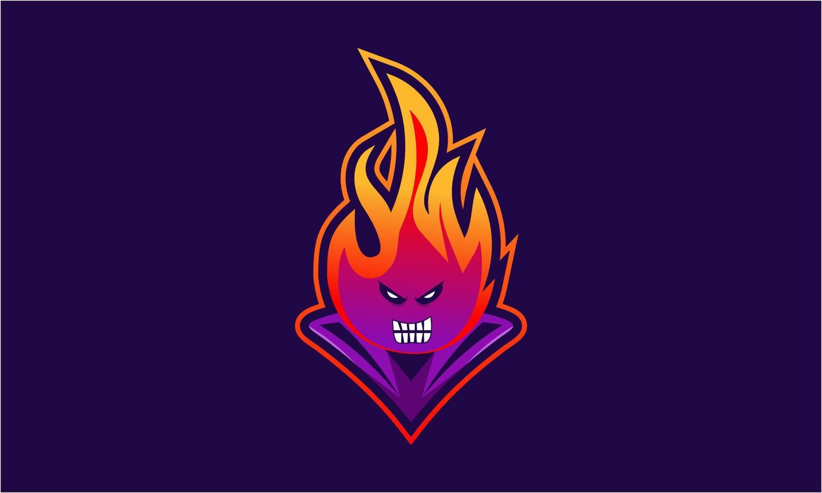 fuoco gioco logo modello vettore