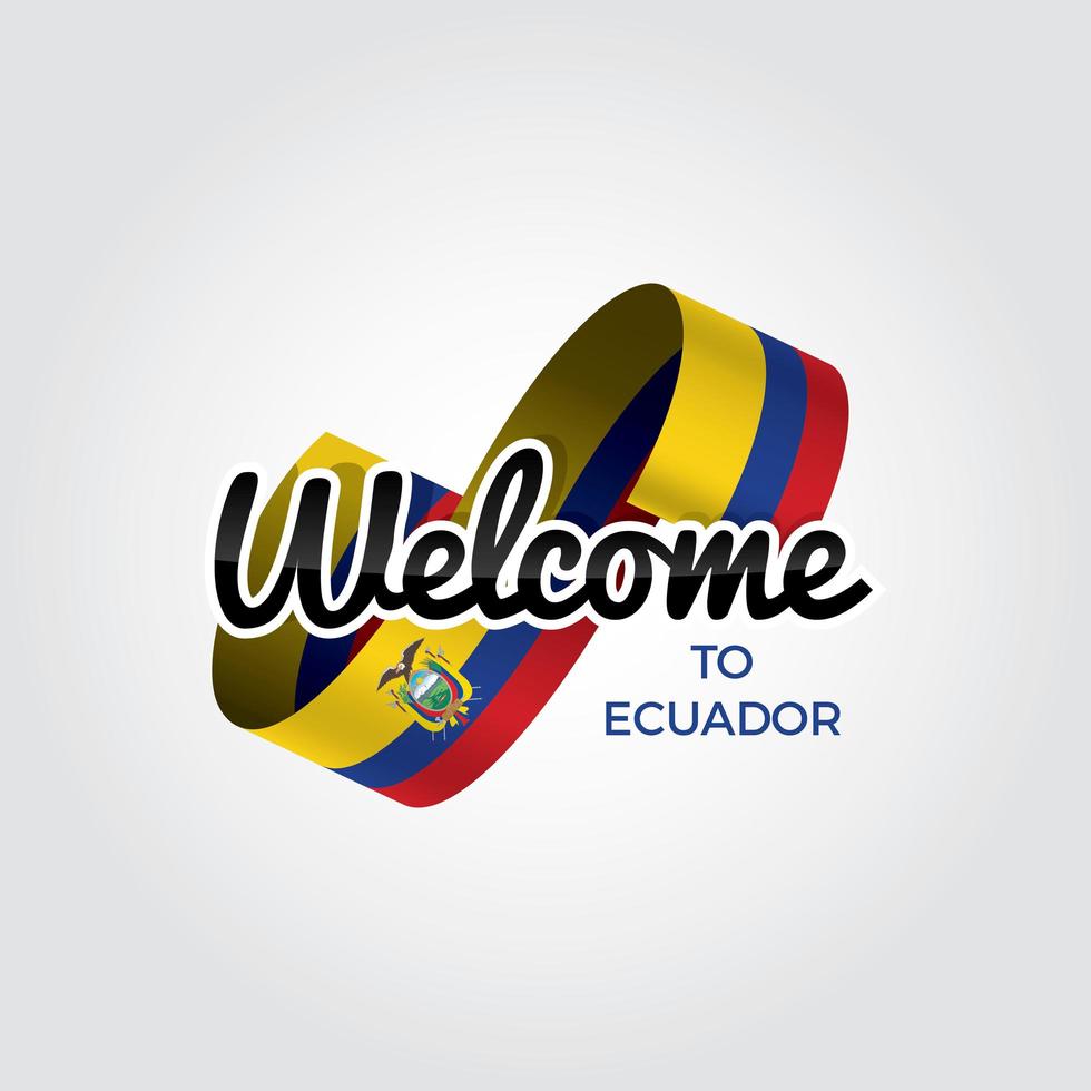 benvenuto in ecuador vettore