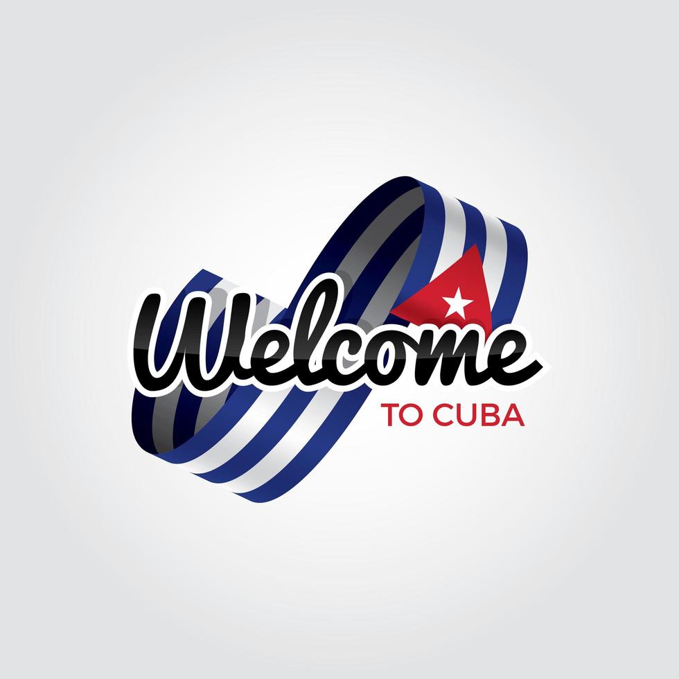 benvenuto a cuba vettore