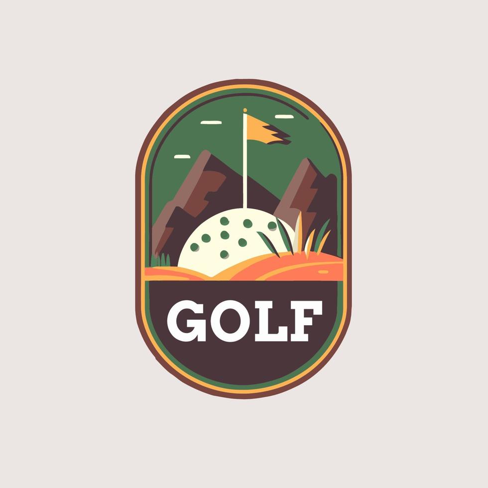 golf club icone, golf sport simboli, elementi e logo vettore
