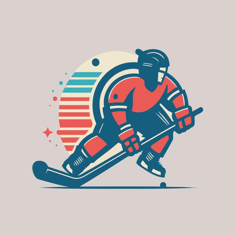 hokey squadra sport logo design vettore