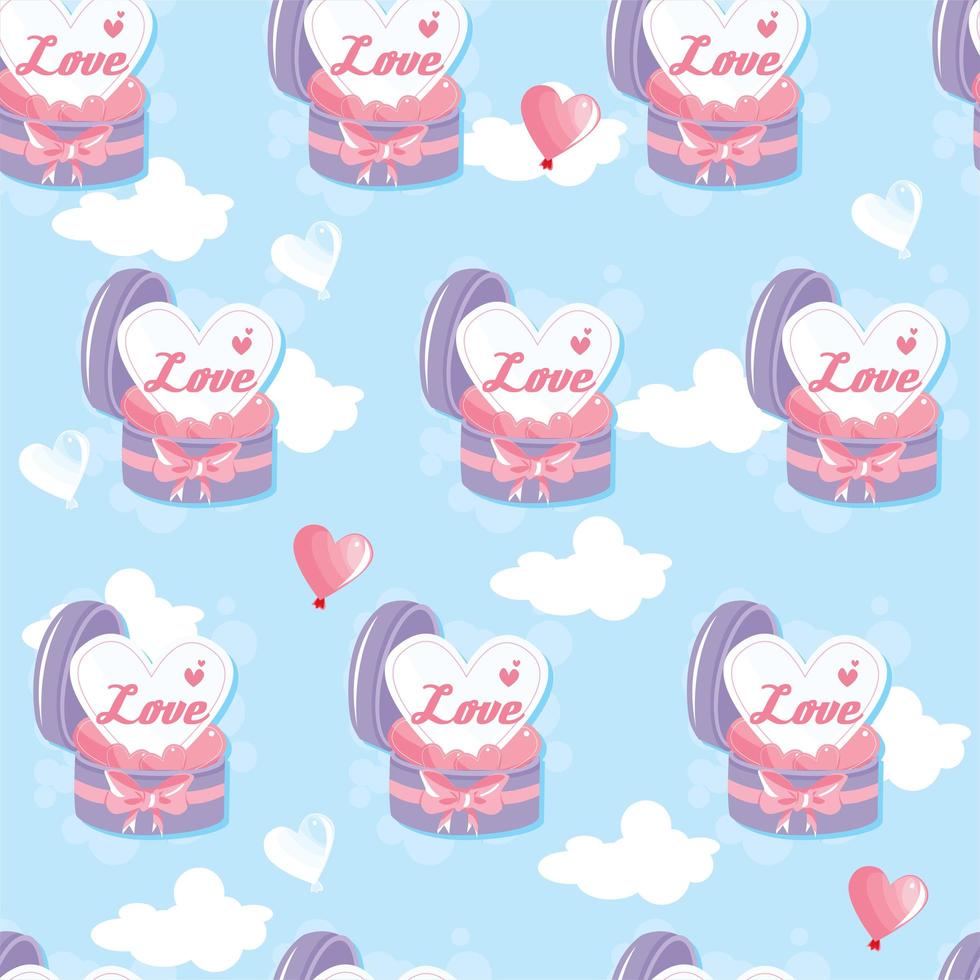 felice giorno di San Valentino pattern. design per la cartolina di San Valentino. vettore