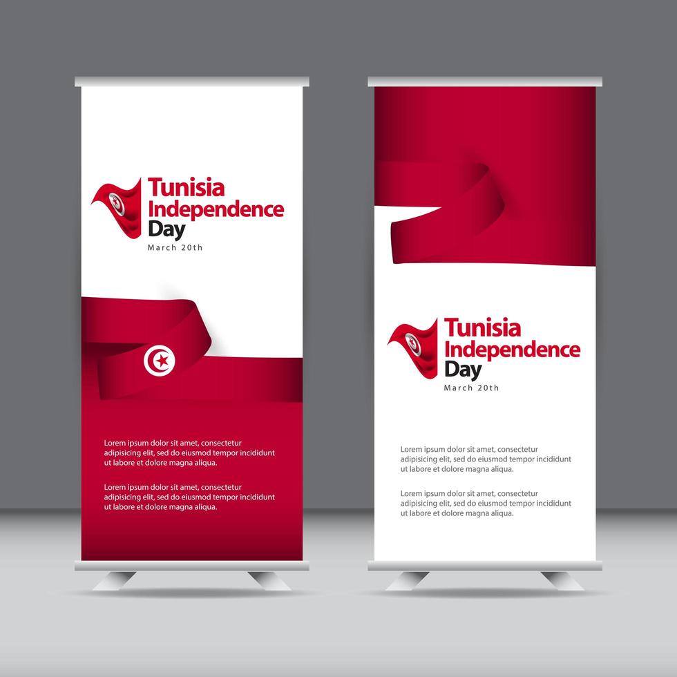 illustrazione felice di progettazione del modello di vettore di celebrazione del giorno dell'indipendenza della tunisia