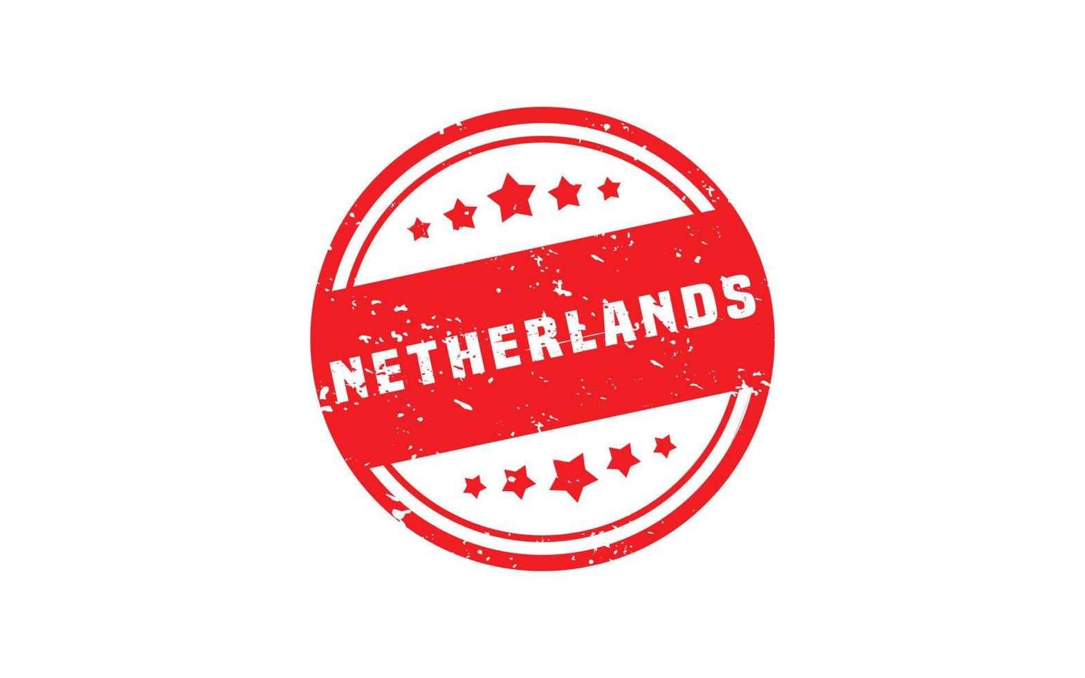 Olanda francobollo gomma da cancellare con grunge stile su bianca sfondo vettore