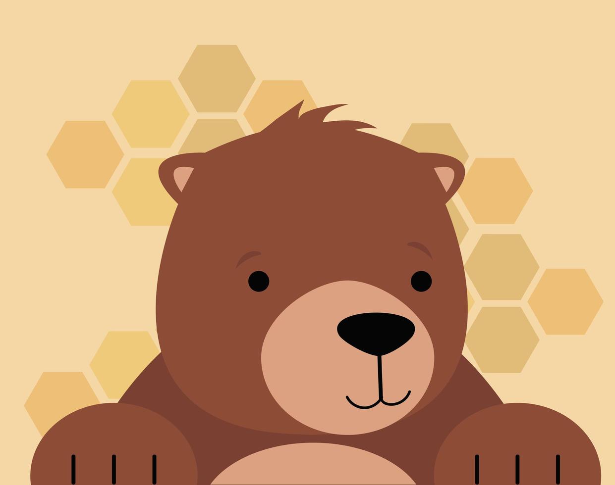illustrazione vettoriale di orso simpatico cartone animato