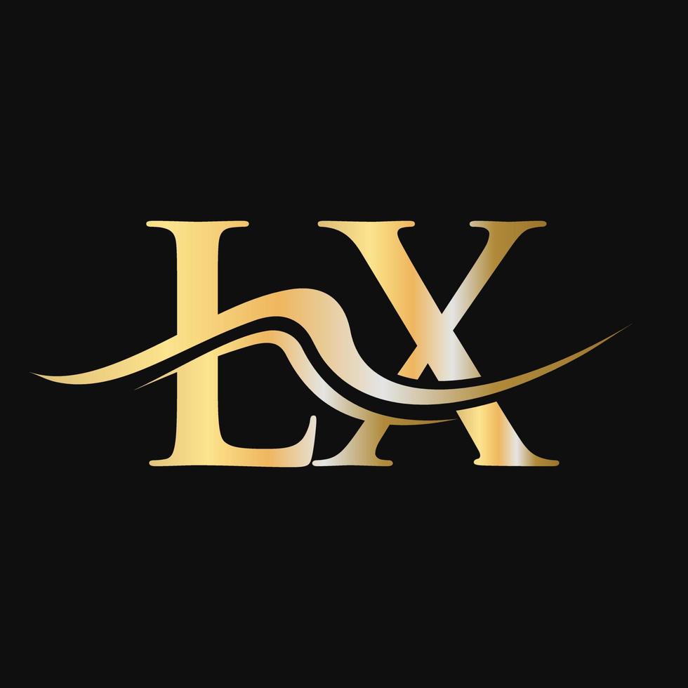 lettera lx logo design monogramma attività commerciale e azienda logotipo vettore