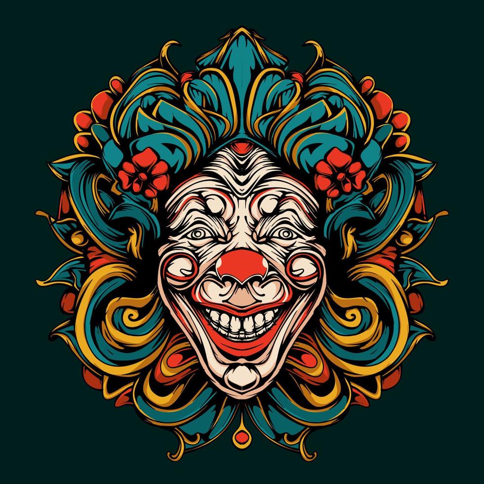 sorridente clown illustrazione vettore