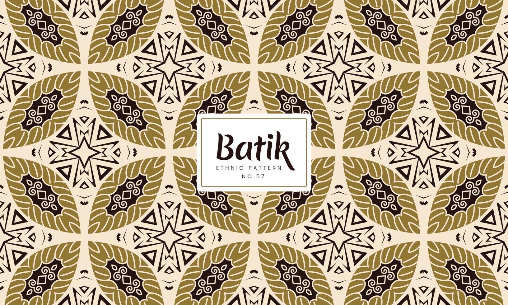 batik indonesiano kawung tradizionale decorativo floreale modelli vettore oro