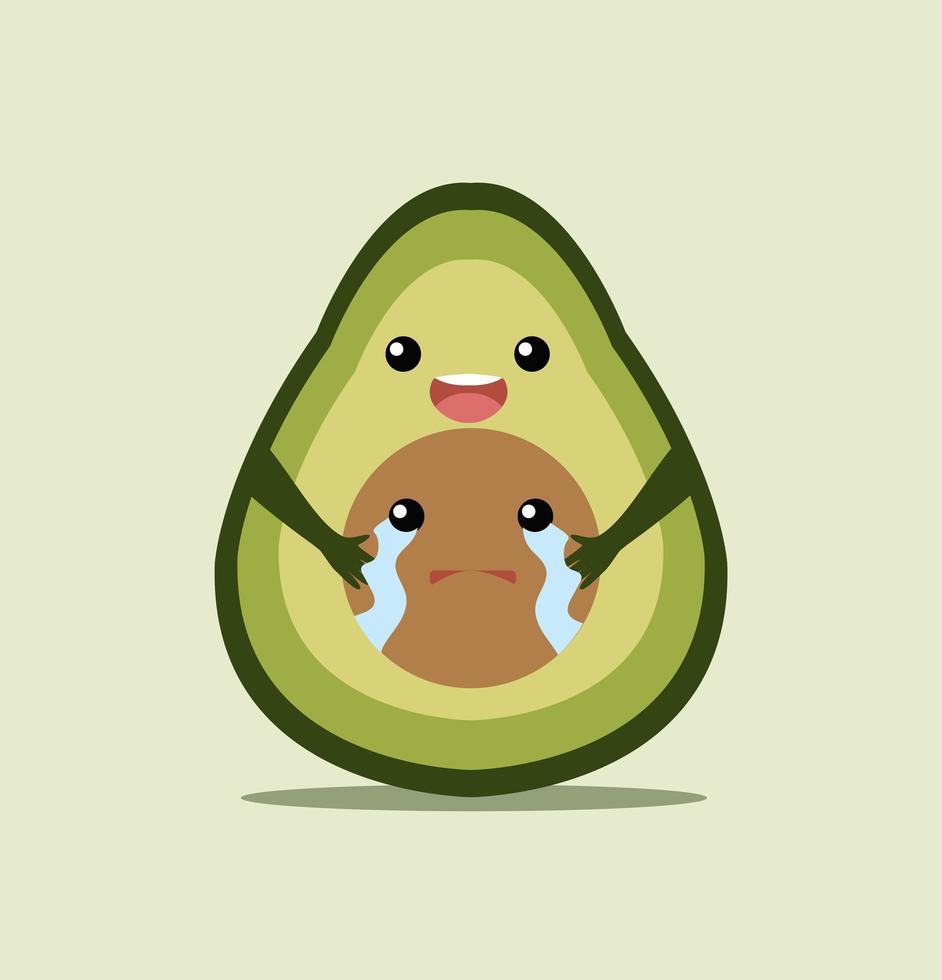 illustratore di vettore di amore di avocado