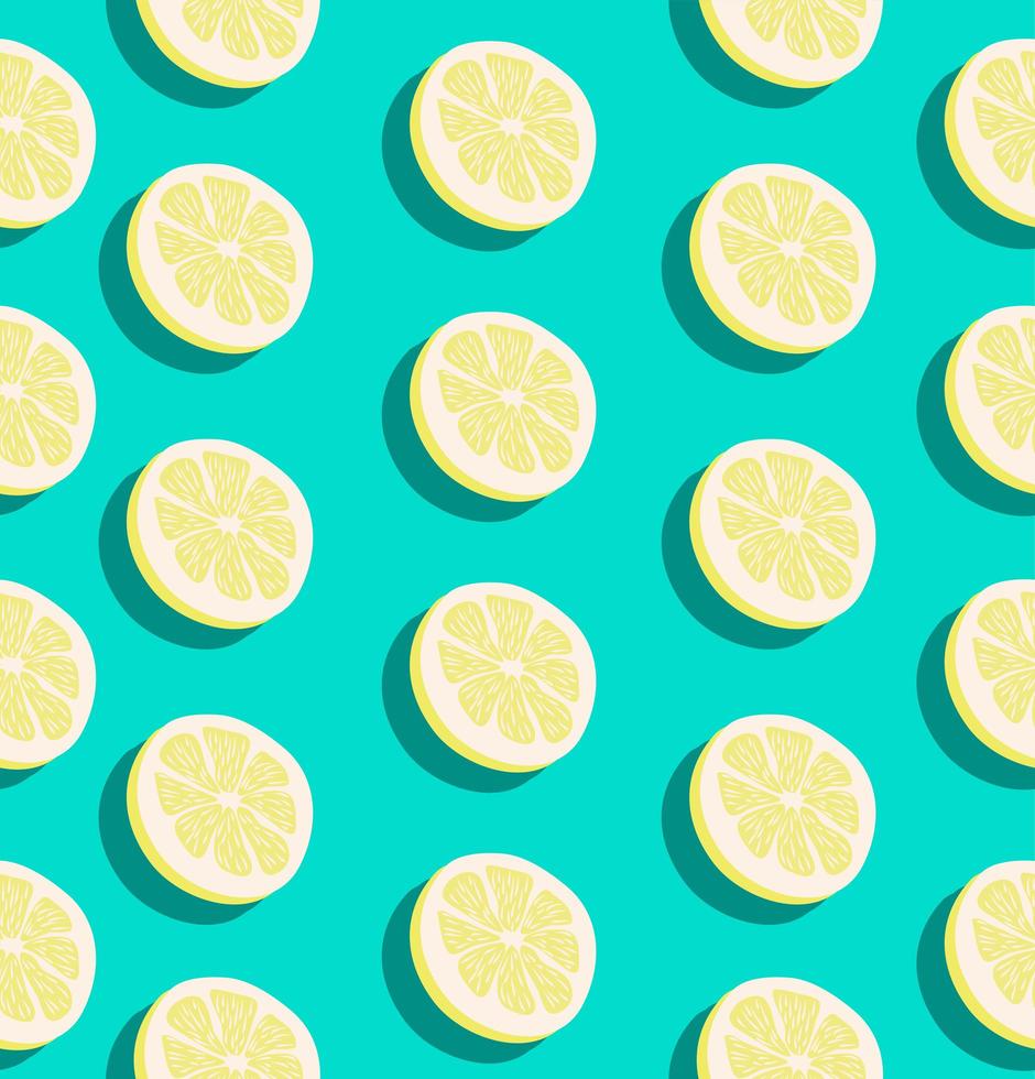 seamless estivo con fette di limone vettore