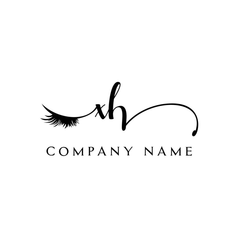 iniziale xh logo grafia bellezza salone moda moderno lusso lettera vettore
