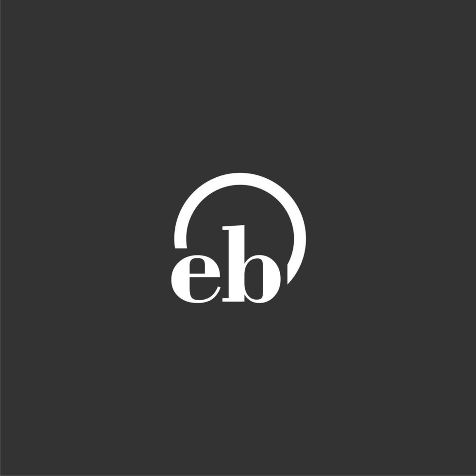 eb iniziale monogramma logo con creativo cerchio linea design vettore
