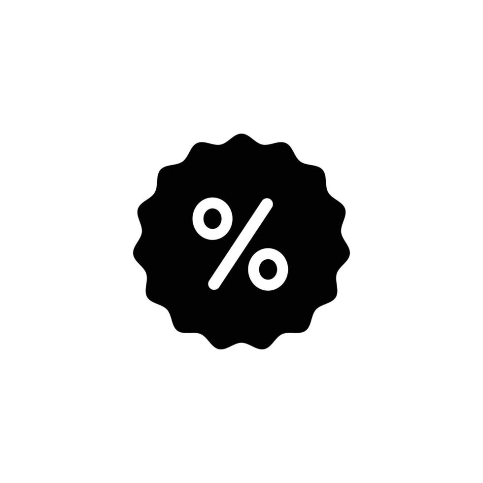 sconto semplice piatto icona vettore illustrazione. vendita icona vettore. percentuale icona vettore
