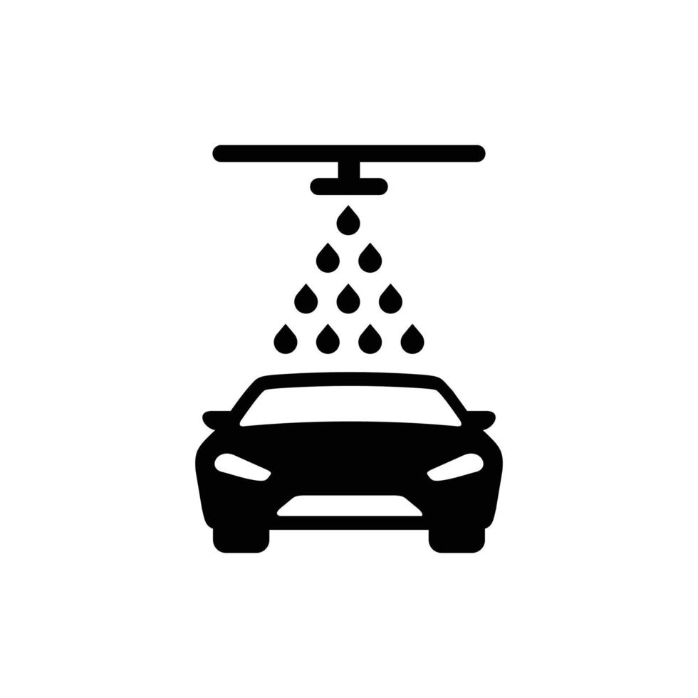 auto lavare semplice piatto icona vettore illustrazione