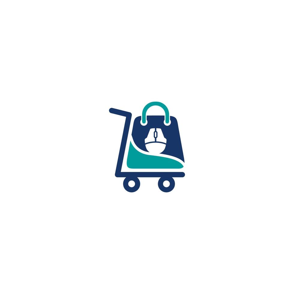 negozio shopping carrello simbolo e vendita icona. shopping carrello icona vettore. semplice cartello shopping carrello. vettore