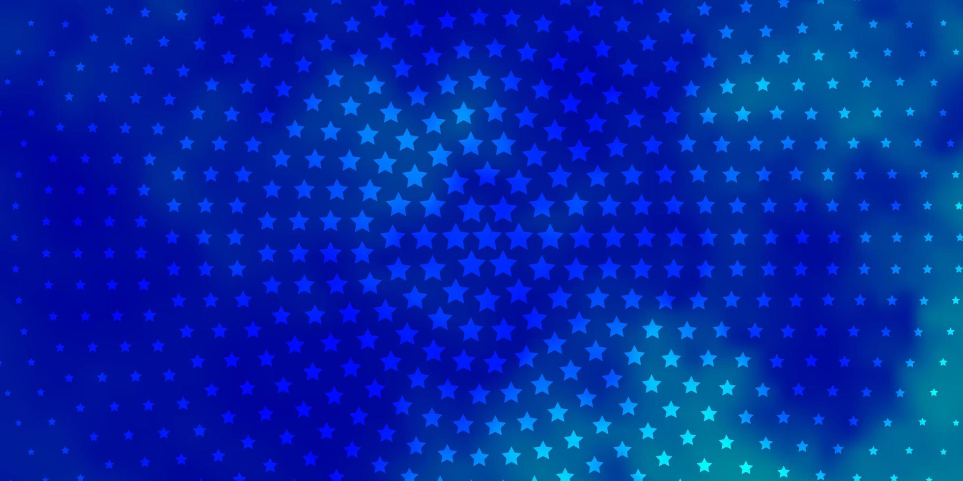 modello vettoriale azzurro con stelle al neon