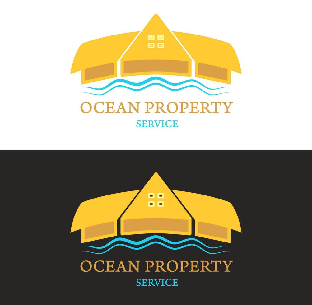 oceano proprietà logo gratuito vettore