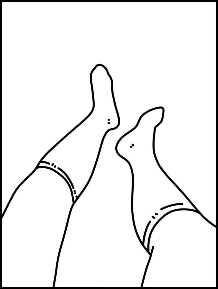 vettore illustrazione di gamba uomo cartone animato