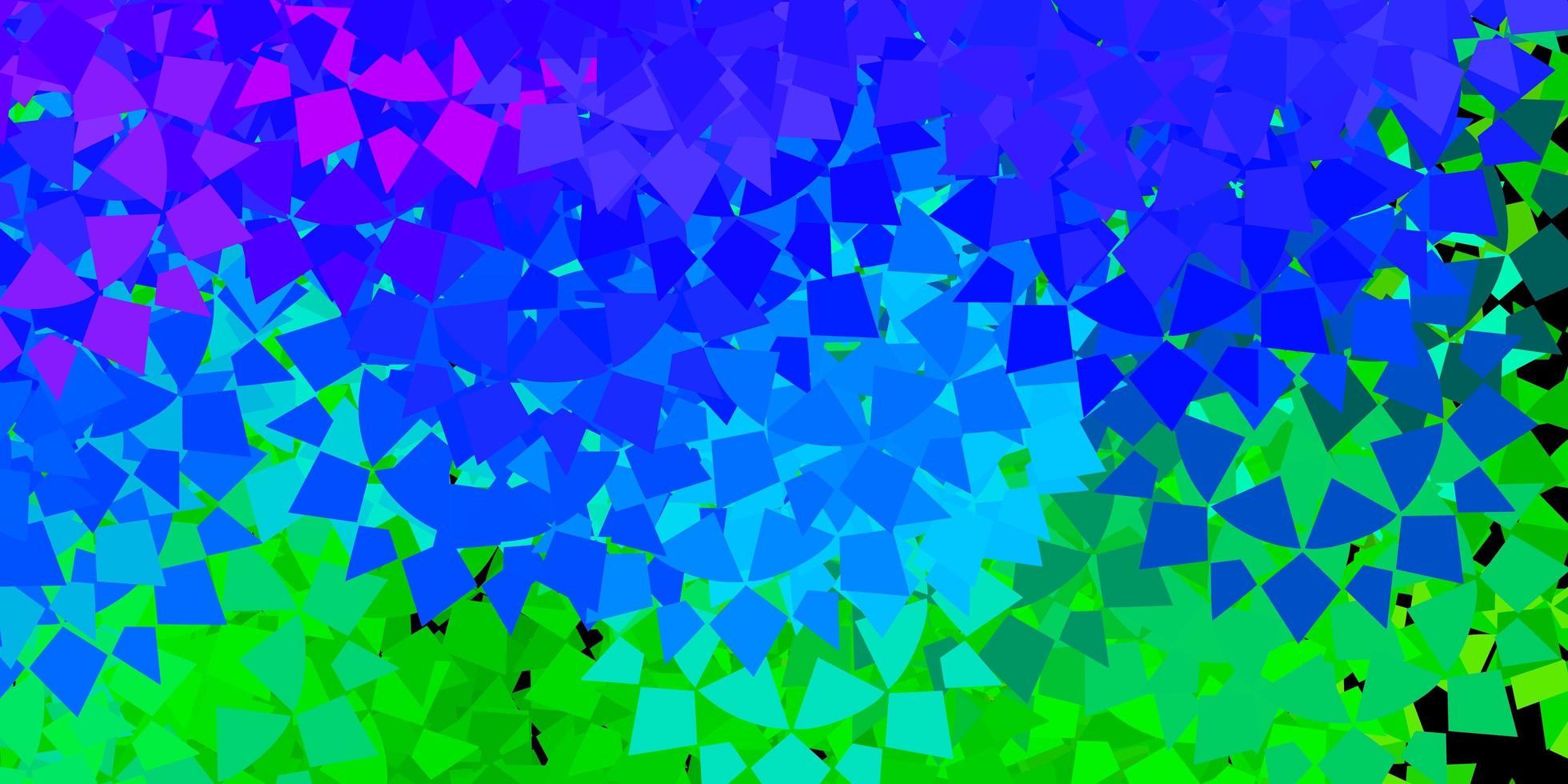 sfondo vettoriale multicolore chiaro con triangoli.