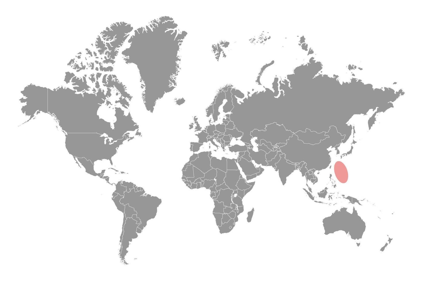 filippino mare su il mondo carta geografica. vettore illustrazione.