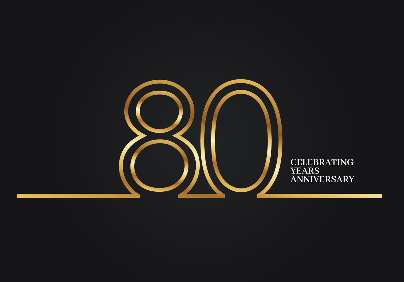 80 anni di anniversario vettore