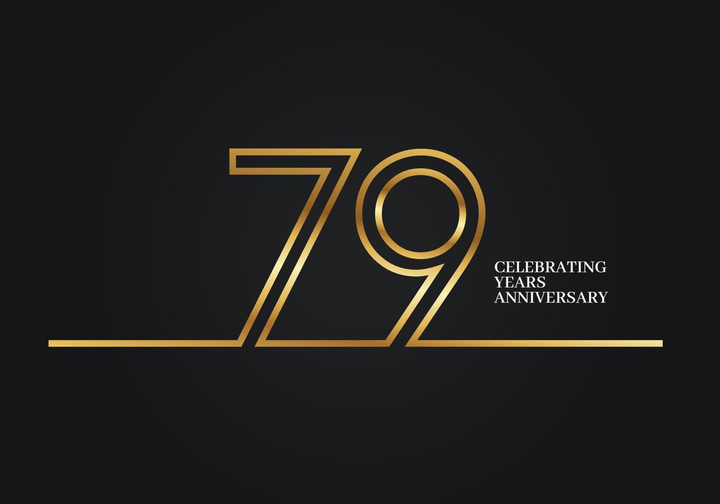 79 anni anniversario vettore