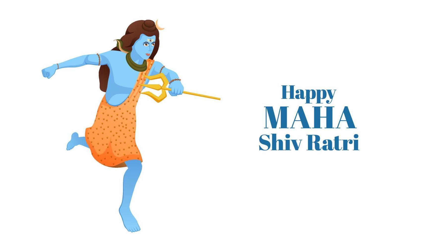 contento maha shivratri vettore, shiv ratri vettore. vettore