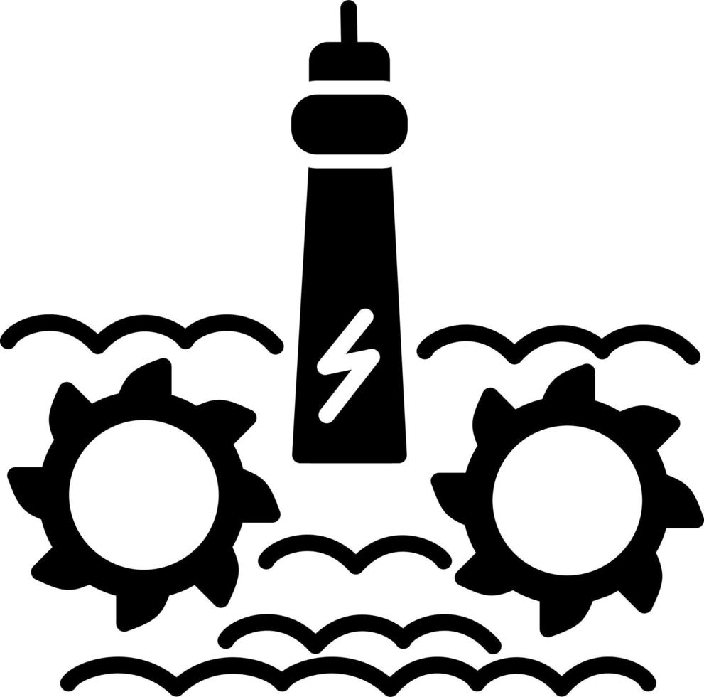 energia idroelettrica vettore icona