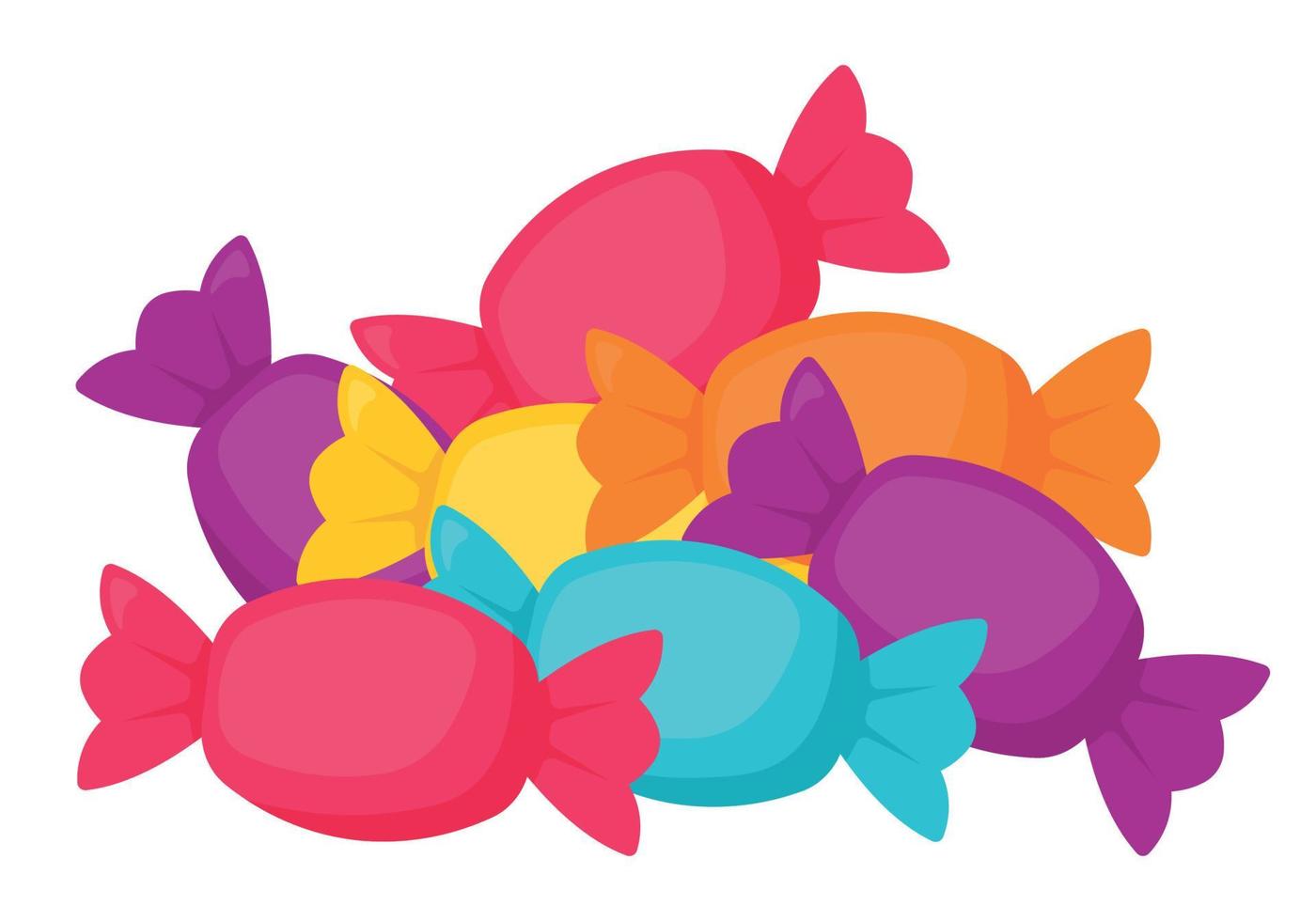 colorato dolce caramelle icona animato cartone animato vettore illustrazione