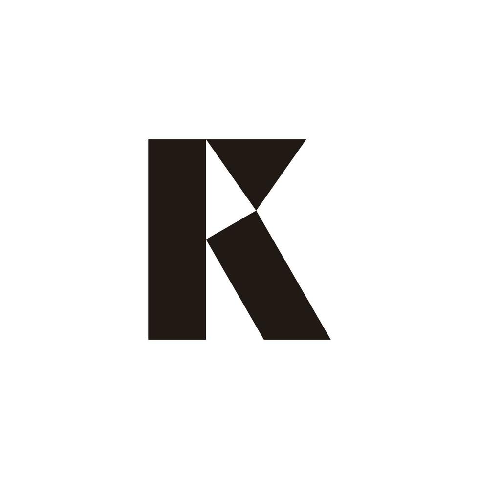 vettore di lettera rk semplice piatto geometrico logo