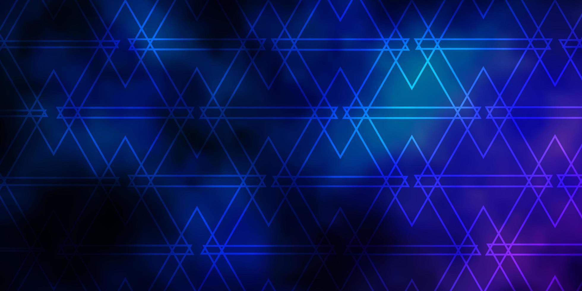 layout vettoriale rosa scuro, blu con linee, triangoli.
