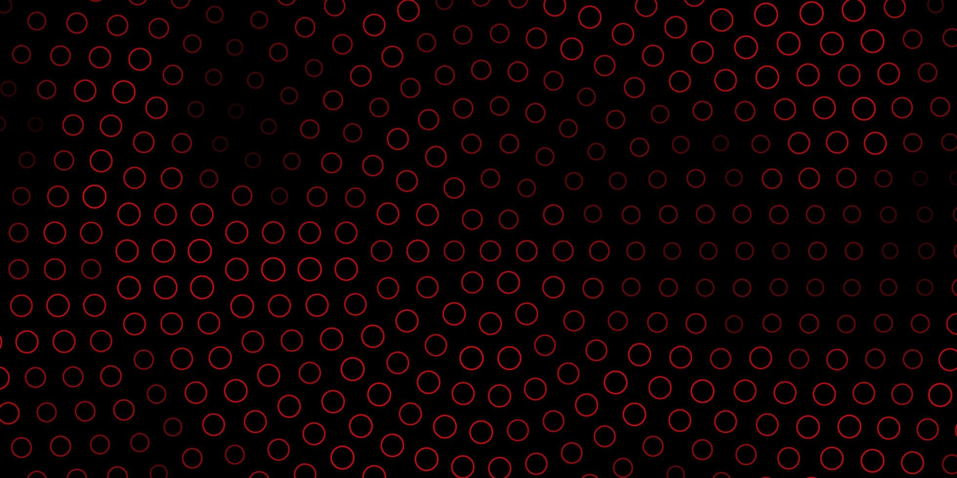 sfondo vettoriale rosso scuro con cerchi