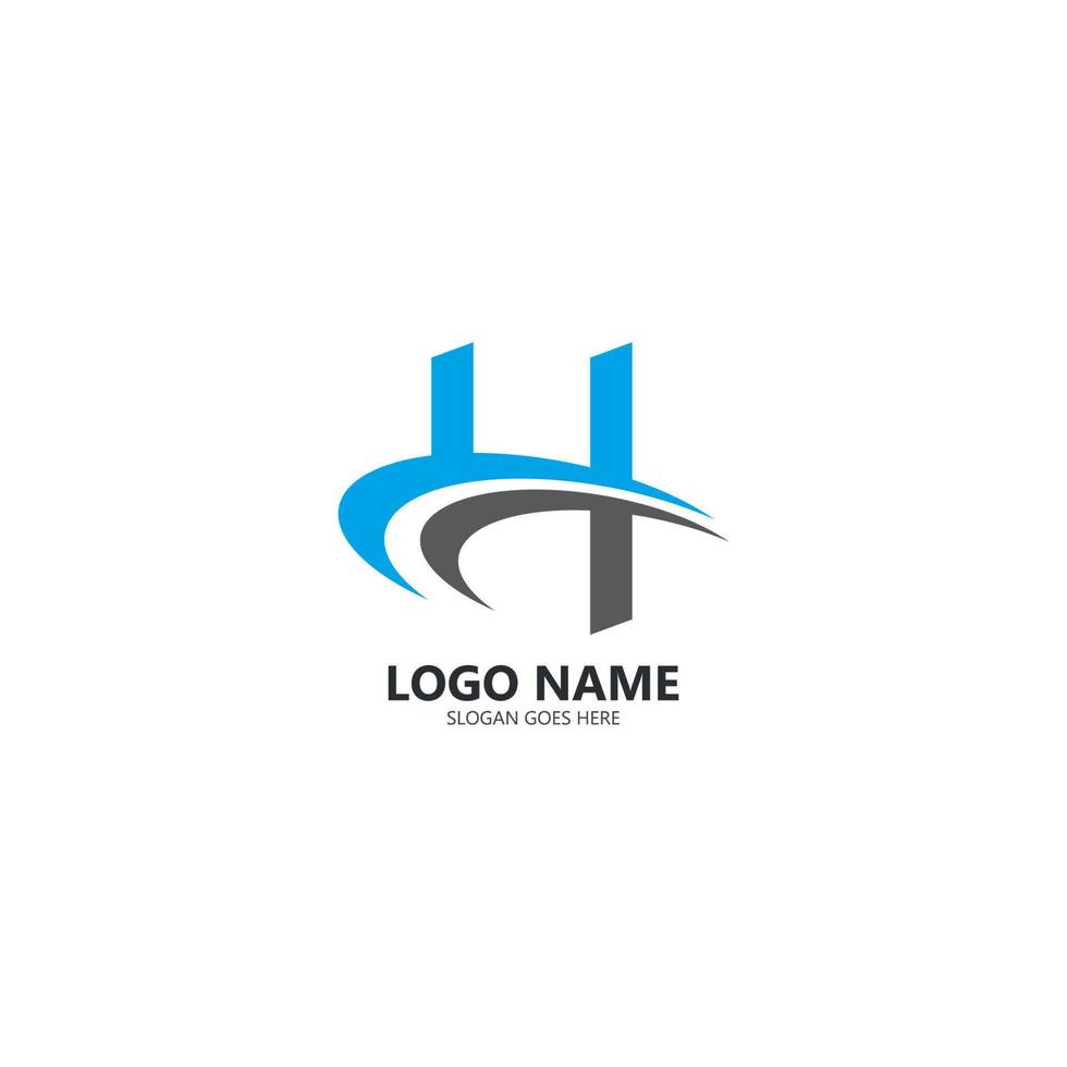 h lettera logo modello design vettore