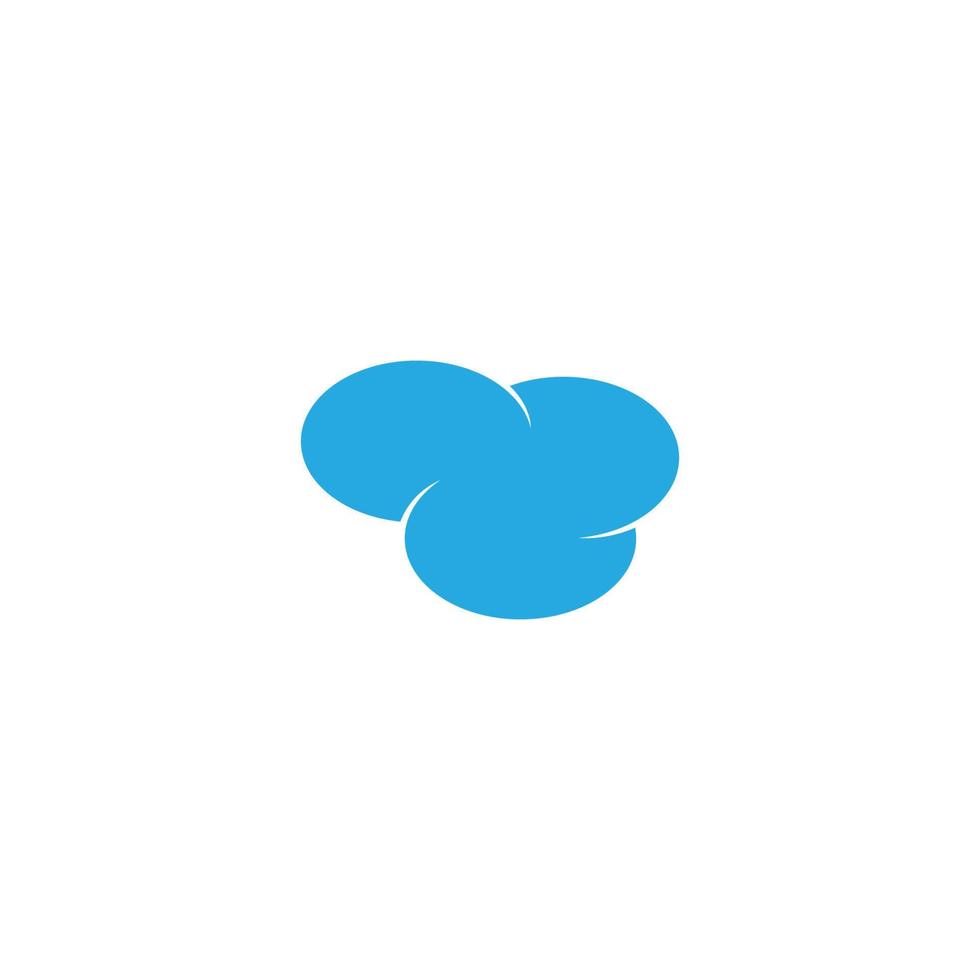 blu nube logo vettore icona design