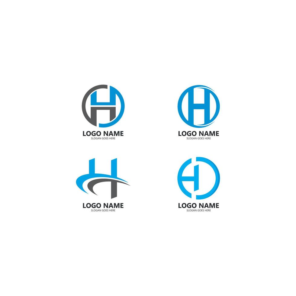 h lettera logo modello design vettore