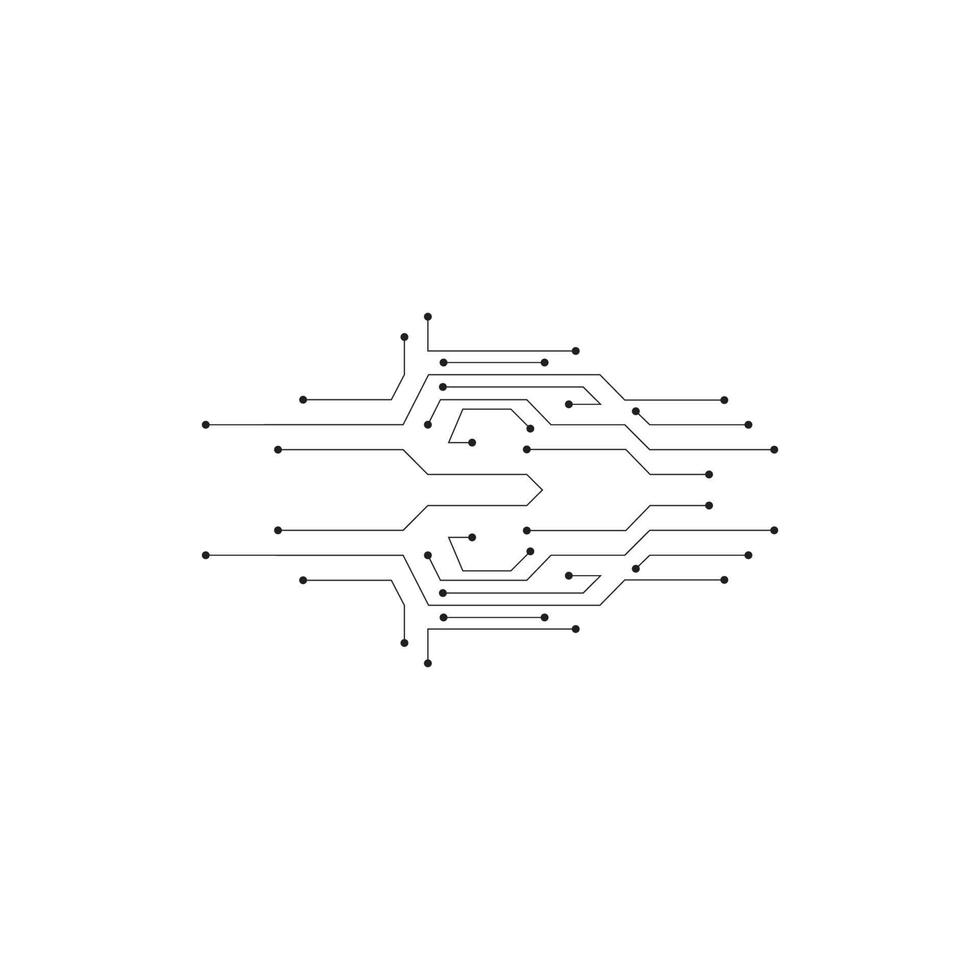 vettore di circuito tecnologia modello illustrazione