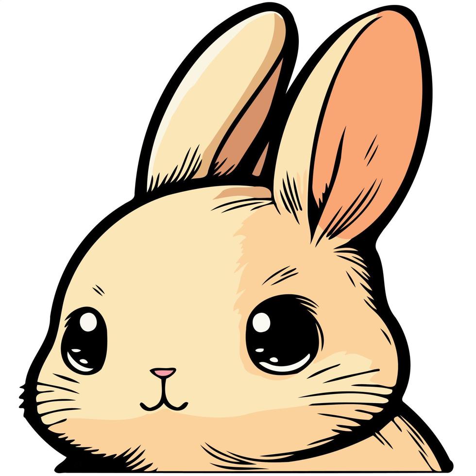 animale mammifero coniglio coniglietto testa vettore