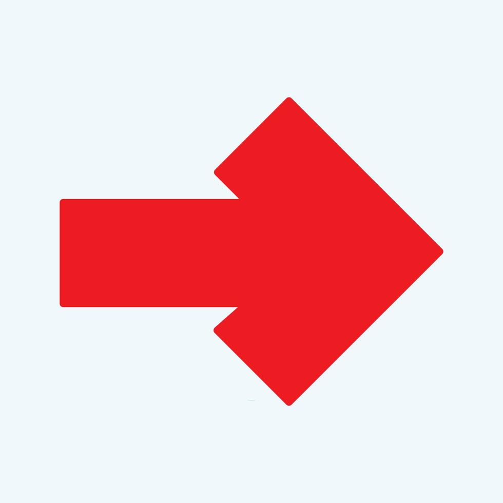 rosso freccia icona vettore eps- 10