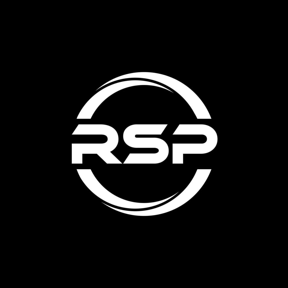 rsp lettera logo design nel illustrazione..rsp lettera logo design nel illustrazione. vettore logo, calligrafia disegni per logo, manifesto, invito, eccetera.