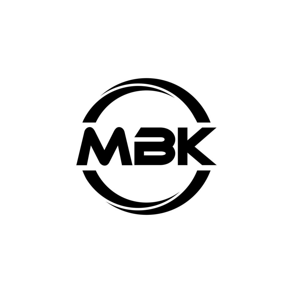 mbk lettera logo design nel illustrazione. vettore logo, calligrafia disegni per logo, manifesto, invito, eccetera.