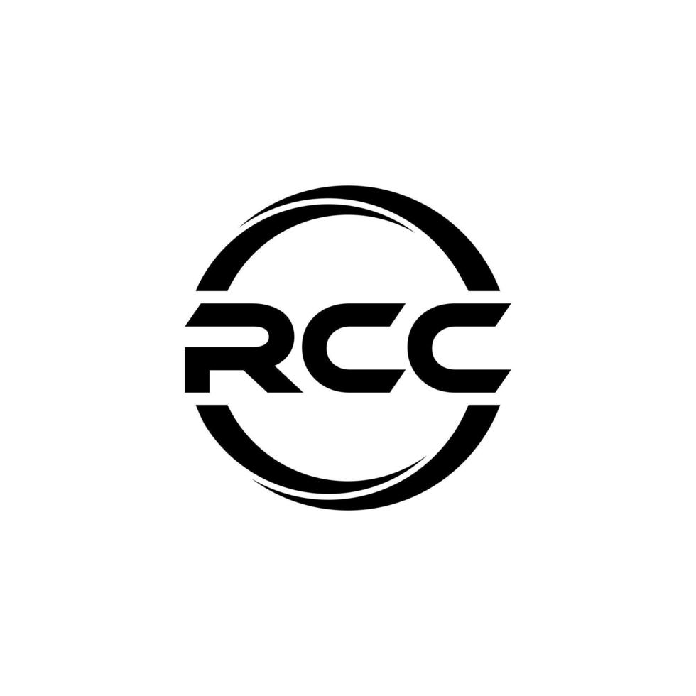 rcc lettera logo design nel illustrazione. vettore logo, calligrafia disegni per logo, manifesto, invito, eccetera.