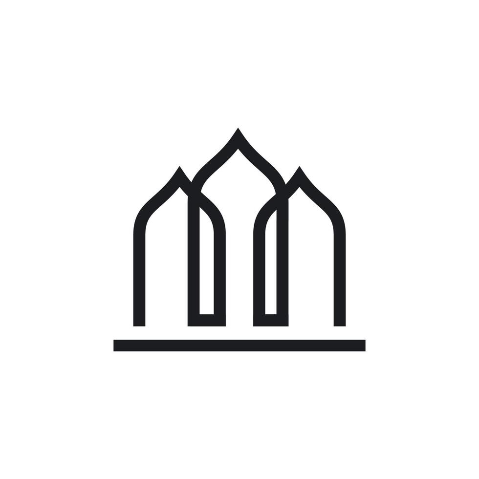 logo islamico, moschea vettore