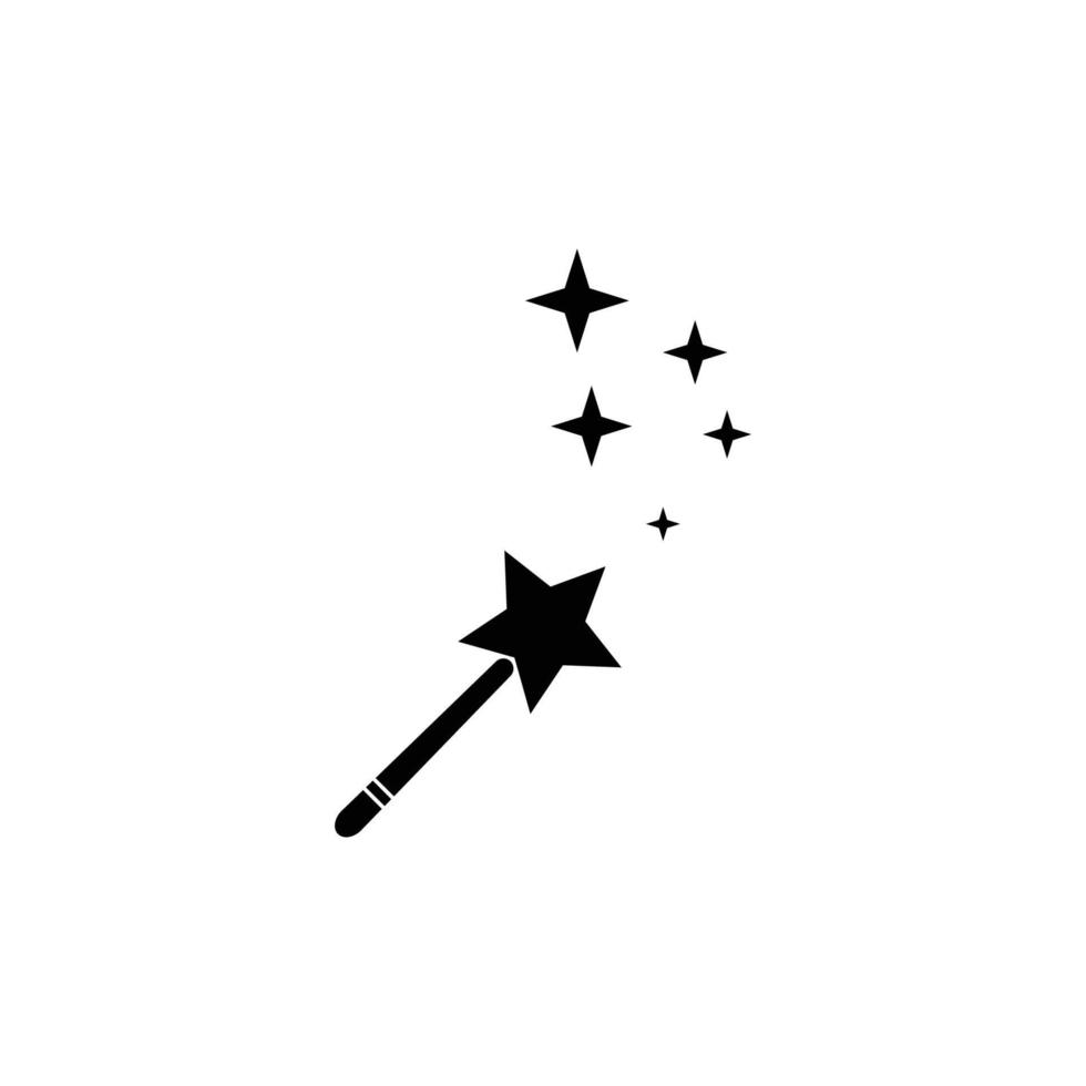 logo del bastone magico vettore