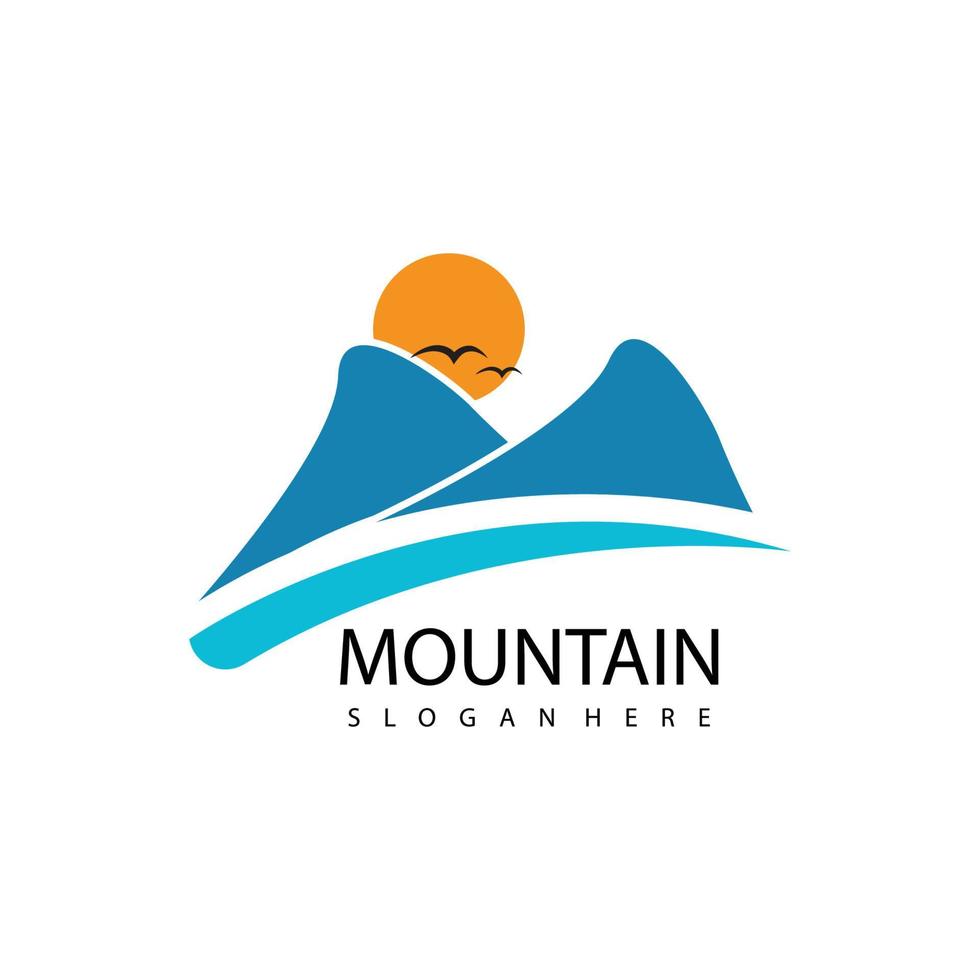 logo icona montagna vettore