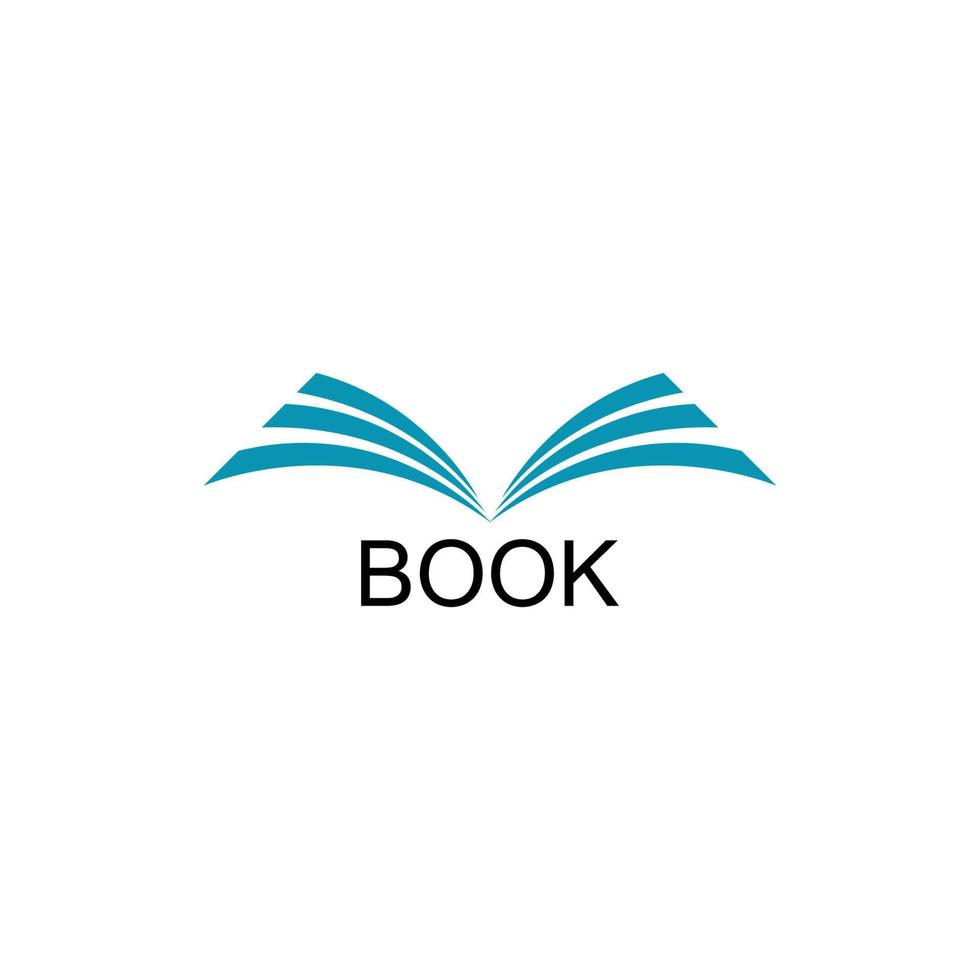 modello di logo del libro vettore