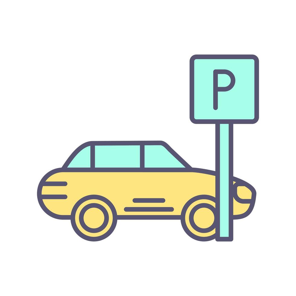 icona del vettore di parcheggio